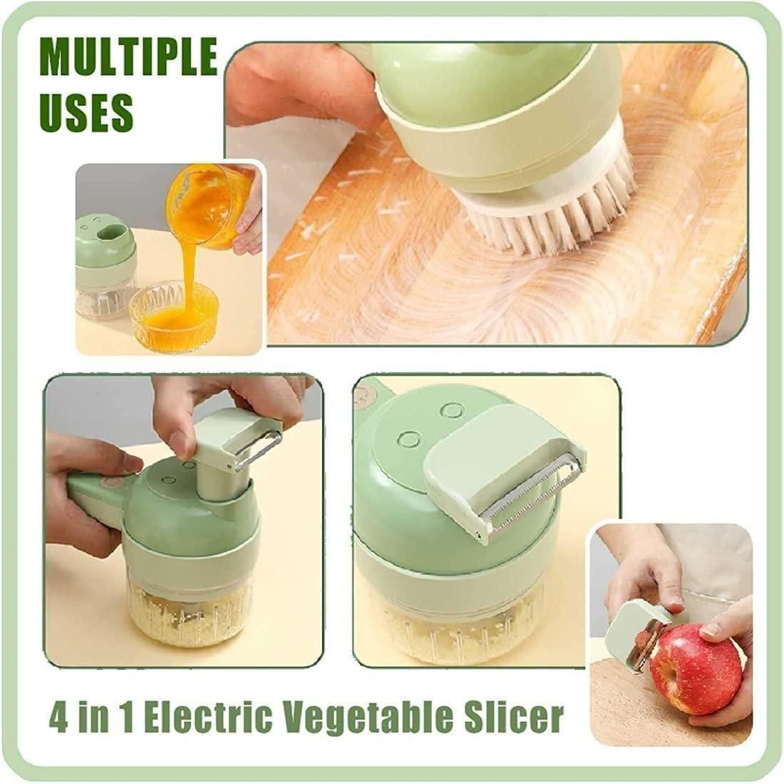 Super 4 in 1 Portable Electric Vegetable Cutter Set