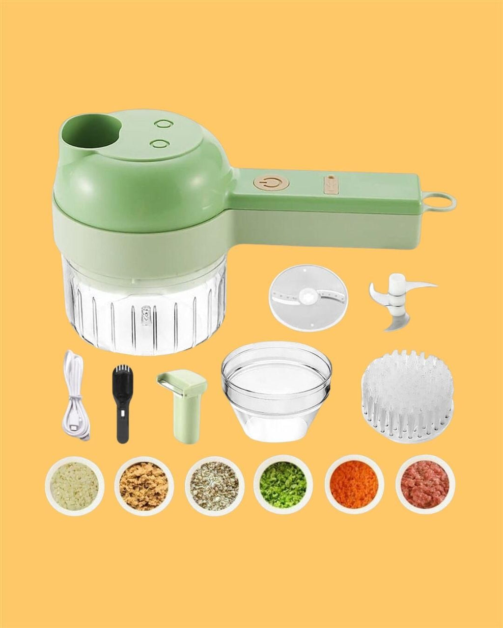 Super 4 in 1 Portable Electric Vegetable Cutter Set