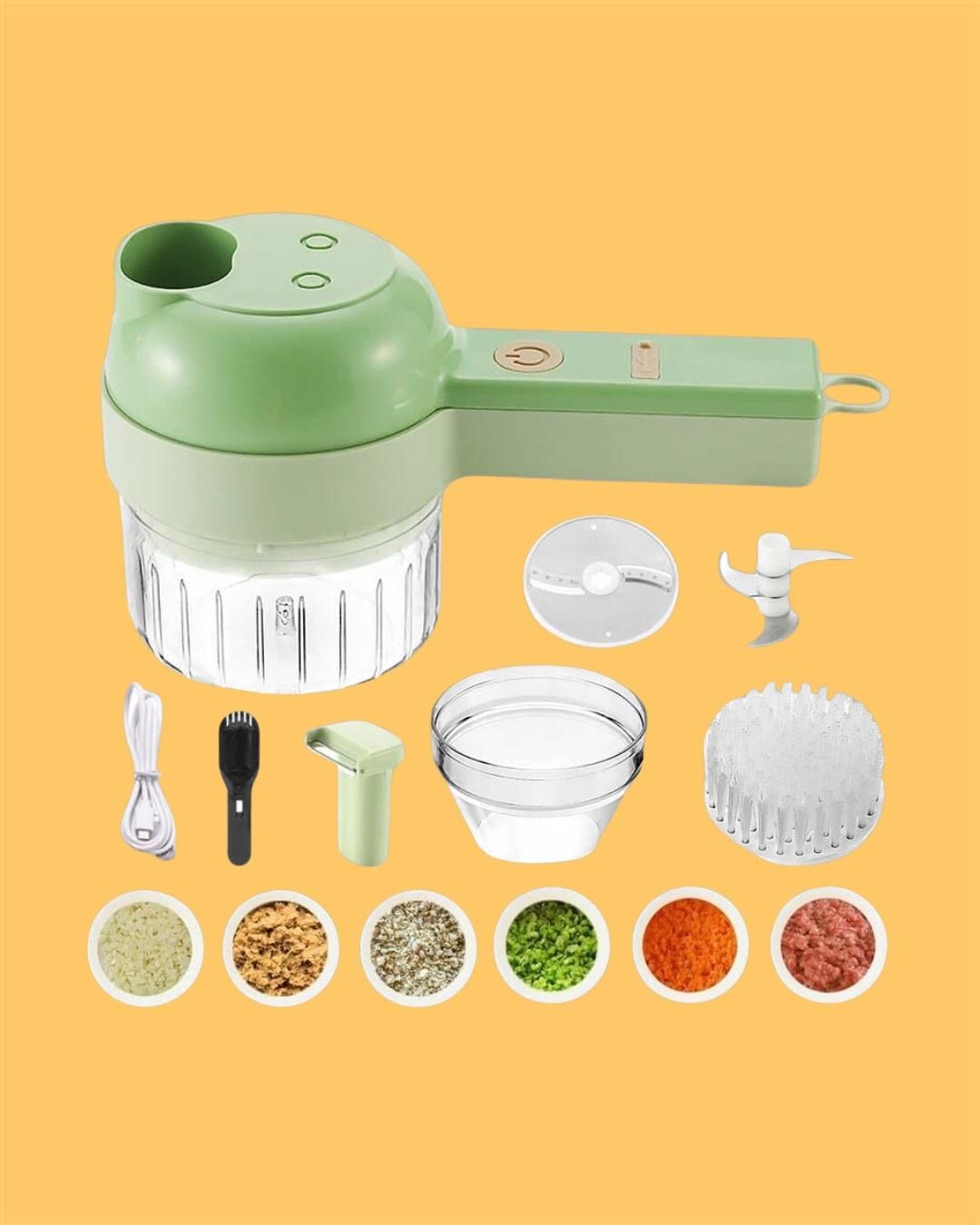 Super 4 in 1 Portable Electric Vegetable Cutter Set