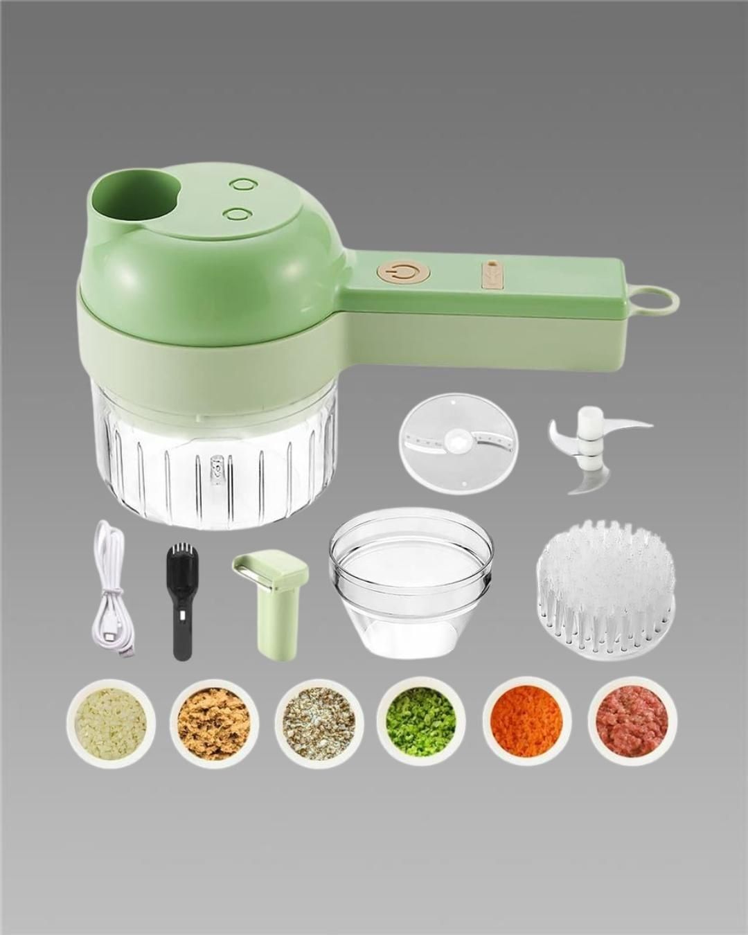Super 4 in 1 Portable Electric Vegetable Cutter Set